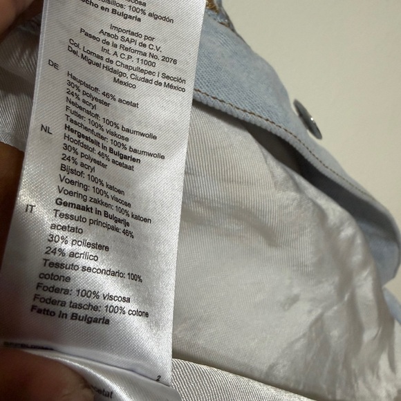 Elegant Women's Blue and Gold Bomber Jacket - Picture 14 of 16